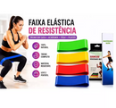 Faixas Elásticas De Resistência Kit 5 Para Treino Academia Yoga Pilates