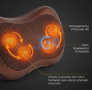 Encosto Massageador Shiatsu Lombar Pescoço Veicular e Casa pés cabeça bivolt 110v-220v