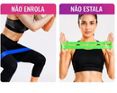 Faixas Elásticas De Resistência Kit 5 Para Treino Academia Yoga Pilates