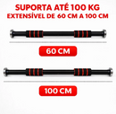 Barra Fixa De Porta Flexão Exercícios Musculação Ajustável 60 a 100Cm