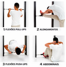 Barra Fixa De Porta Flexão Exercícios Musculação Ajustável 60 a 100Cm