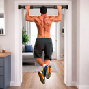 Barra Fixa De Porta Flexão Exercícios Musculação Ajustável 60 a 100Cm