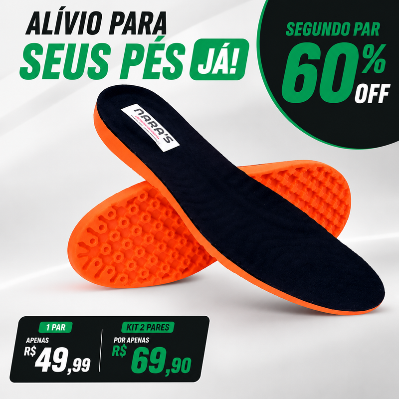 Palmilha Ortopédica Anti-impacto